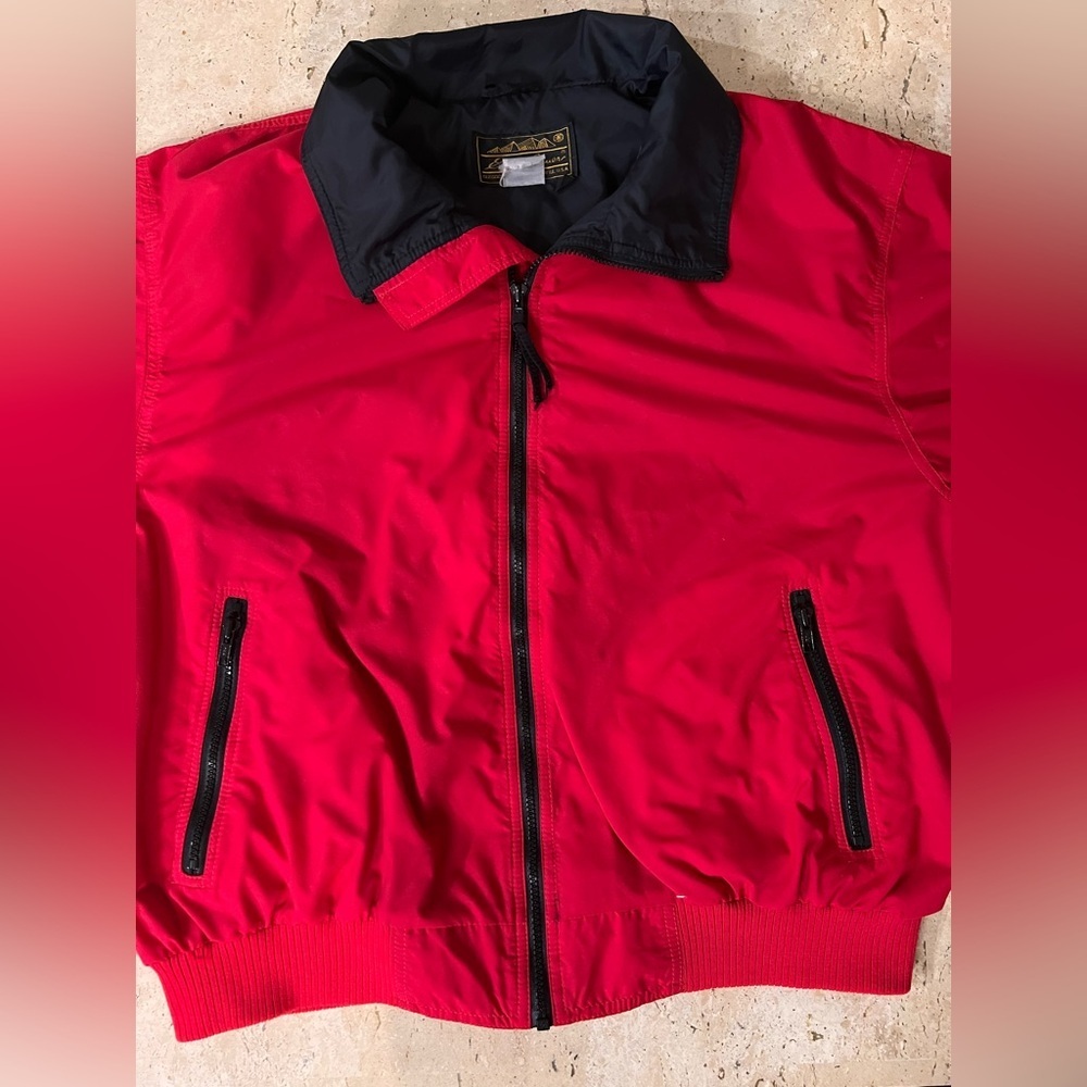 Eddie Bauer 1970’s Vintage Red Windbreaker Jacket Men’s Size XL - Picture 4 of 6